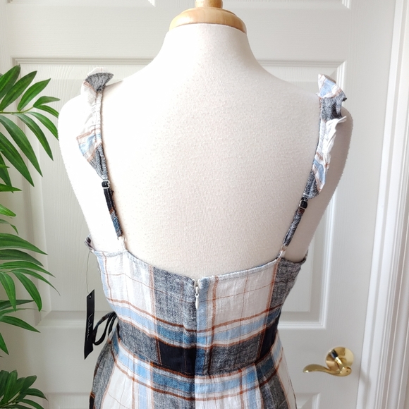 (SOLD) Lulus Multi Plaid Ruffled Wrap Mini Dress - Picture 7 of 10